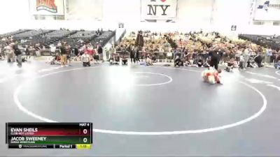 106 lbs Cons. Round 1 - Jacob Sweeney, NWAA Wrestling vs Evan Sheils, Club Not Listed