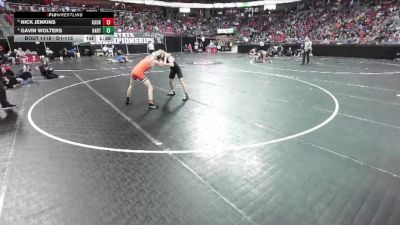 D1-113 lbs Quarterfinal - Nick Jenkins, Kaukauna vs Gavin Wolters, Hartford Union