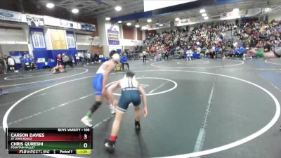 106 lbs Champ. Round 3 - Carson Davies, St John Bosco vs Chris Qureshi, Fountain Valley