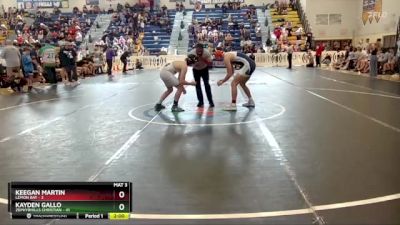 157 lbs Quarterfinals (8 Team) - Kayden Gallo, Zephyrhills Christian vs Keegan Martin, Lemon Bay