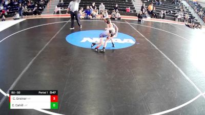 8U - 50 lbs Semifinal - Chase Greiner, Mt. Pleasant vs Colton Cahill, Latrobe