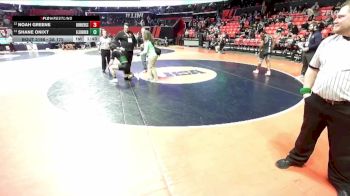 3A 175 lbs Cons. Round 1 - Noah Greene, Downers Grove (South) vs Shane Onixt, Northbrook (Glenbrook North)