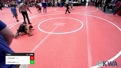 70 lbs Quarterfinal - Jonathan Kidwell, Team Tulsa Wrestling Club vs Tyreese Atkinson, Team Of Hard Knox