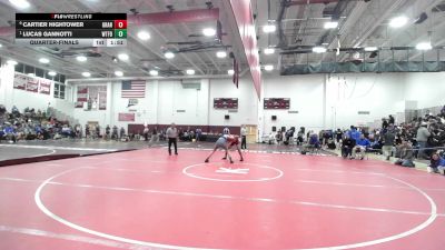 150 lbs Quarterfinal - Cartier Hightower, Granby vs Lucas Gannotti, Waterford