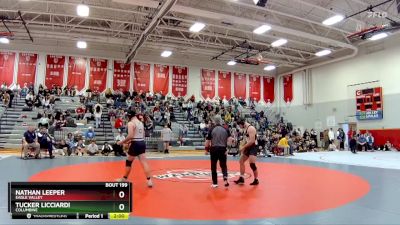 190 lbs Champ. Round 1 - Nathan Leeper, Eagle Valley vs Tucker Licciardi, Columbine