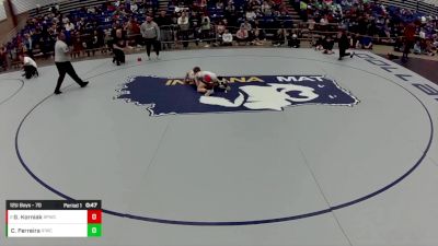 12U Boys - 70 lbs Champ. Round 2 - Cameron Ferreira, Iron Faith Wrestling Club vs Gus Korniak, Bulldog Premier Wrestling Club