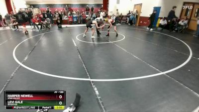 120 lbs Cons. Round 3 - Harper Newell, Star Valley vs Levi Gale, Riverton
