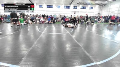 140 lbs Quarterfinal - Bear Bramlett, Indiana Outlaws-EL vs Tate Lindner, BAM Training Center-EL