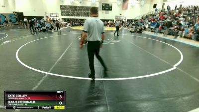 113 lbs Placement - Izaius McDonald, Cheyenne East vs Tate Colley, Thompson Valley