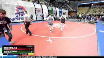 132 Class 3 lbs Cons. Round 2 - Zeke Moreland, Farmington vs Justin Wieberg, Helias Catholic