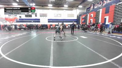132 lbs Cons. Round 4 - Joseph Whitford, Santiago (Corona) vs Nathan Aguilar, Hillcrest