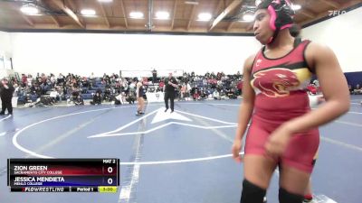 160 lbs Cons. Round 1 - Jessica Mendieta, Menlo College vs Zion Green, Sacramento City College