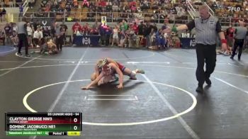 94 lbs Quarterfinal - Clayton Giesige Nw3, Patrick Henry vs Dominic Jacobucci Ne1, Upgraded Industries