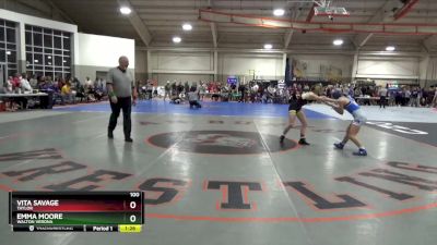 100 lbs Quarterfinal - Vita Savage, Taylor vs Emma Moore, Walton Verona