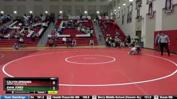 167 lbs 5th Place Match - Evan Jones, Arab High School vs Calvyn Speigner, Hewitt-Trussville MS
