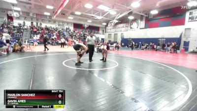 215 lbs Cons. Round 6 - Gavin Ames, El Capitan vs Marlon Sanchez, Calexico