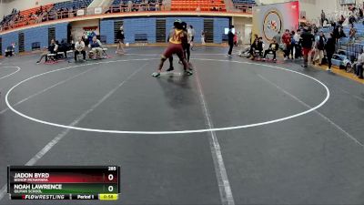 285 lbs Cons. Round 1 - Jadon Byrd, Bishop McNamara vs Noah Lawrence, Gilman School