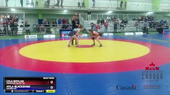 57kg Round 2 - Lyla Boylan, Cowichan Valley WC vs Myla Blackshaw, Matmen WC