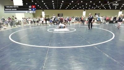 110 lbs Quarters - Solana White, Spartan Mat Club vs Justice Davis, Threestyle