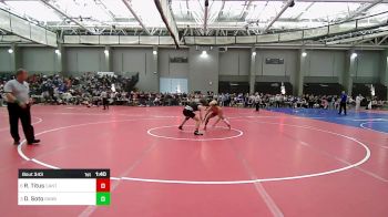 132 lbs Quarterfinal - Reese Titus, Canton vs Deydon Soto, Danbury