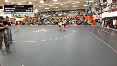 104-109 lbs Round 1 - Gage Jordan, Riverton Middle School vs Cody Kougl, Rocky Mountain Middle School