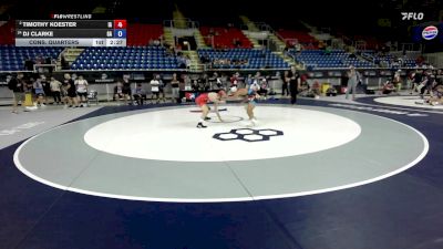 132 lbs Cons. Quarters - Timothy Koester, IA vs DJ Clarke, GA
