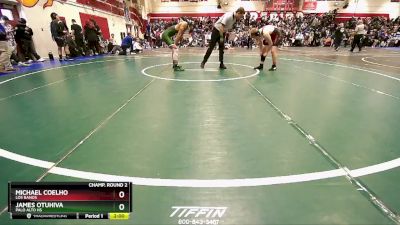 144 lbs Champ. Round 2 - Michael Coelho, Los Banos vs James Otuhiva, Palo Alto Hs