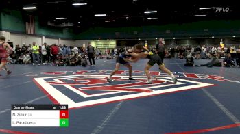 144 lbs Quarterfinal - Nikade Zinkin, CA vs Logan Paradice, GA