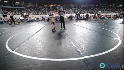 46 lbs Consi Of 16 #2 - Ryder Aguilar, Newkirk Takedown Club vs Everett Long, Tiger Trained Wrestling