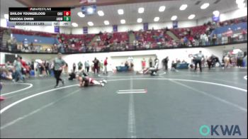 67 lbs Rr Rnd 3 - Shiloh Youngblood, Chickasha Youth Wrestling vs Takoda Owen, ARDMORE TAKEDOWN CLUB