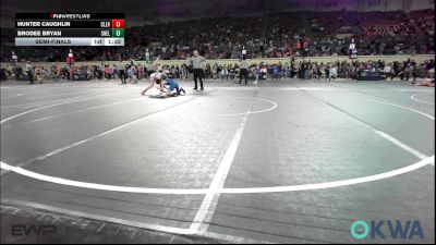 100 lbs Semifinal - Hunter Caughlin, Cleveland Take Down Club vs Brodee Bryan, Shelton Wrestling Academy