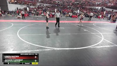 110 lbs Quarterfinal - Linken Bastien, Luxemburg-Casco vs Jackson Clemment, Oregon Youth Wrestling