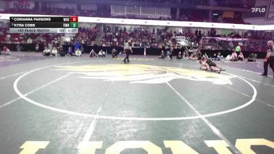 105 lbs 1st Place Match - Corianna Parsons, Weiser vs Kyra Cobb, Timberline