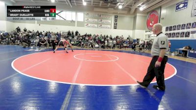 150 lbs Semifinal - Landon Pease, Camden Hills vs Brady Ouellette, Noble