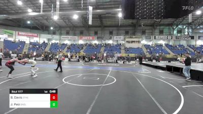 120 lbs Consi Of 16 #2 - Braylon Davis, Other Team vs Jaxon Paiz, Badlands Elite