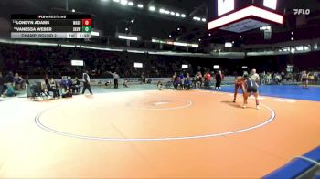 Girls 135 lbs Champ. Round 2 - Londyn Adams, Washington (Girls) vs Vanessa Weber, Skyview (Girls)