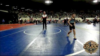 61 lbs Round Of 16 - Garrett Doyle, Cowboy Wrestling Club vs Legend Ramsey, Del City Little League Wrestling