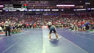 3A-190 lbs Champ. Round 2 - Dusty Cook, Xavier, Cedar Rapids vs Andy Franke, Muscatine
