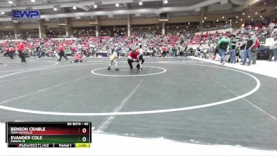 40 lbs Champ. Round 1 - Benson Crable, Team Haysville vs Evander Cole, Marion Jr