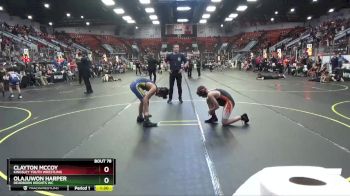 110 lbs Cons. Round 4 - Clayton Mccoy, Kingsley Youth Wrestling vs OlaJuwon Harper, Dearborn Heights WC