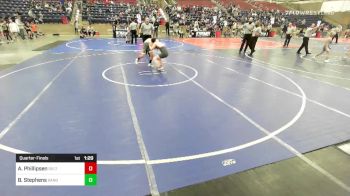 98 lbs Quarterfinal - Atreyu Phillipsen, Delta WC vs Blu Stephens, Sanderson Wr Ac