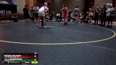 200 lbs Finals (8 Team) - Kyle Hendrickson, Alpha Elite vs Rhodes Molendia, Elite Athletic Club