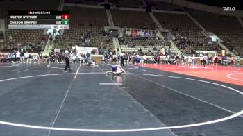 133 lbs Champ. Round 2 - Karter Stiffler, Unattached vs Carson Griffey, Reinhardt University (GA)