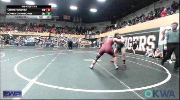 145 lbs Consi Of 4 - Tatum Fanshier, Clinton Youth Wrestling vs Sophia Crownover, CacheWrestlingClub