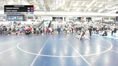 140 lbs 1st Place Match - Avery Colvin, Sanderson Wrestling Academy vs Brooke Deeter, Sanderson Wrestling Academy