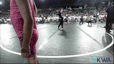 55 lbs Round Of 16 - Valerie Baeza, Woodward Youth Wrestling vs Laylen Parish, Wagoner Takedown Club