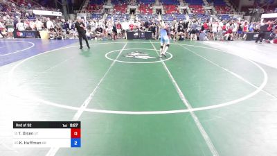 100 lbs Rnd Of 32 - Trexden Olsen, UT vs Kaden Huffman, AR