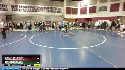 43 lbs 1st Place Match - Tennessee Silcox, Payson Lion Wrestling Club vs Callan Gonzales, Sons Of Atlas Wrestling Club