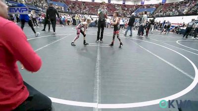 55 lbs Round Of 32 - Ashton Edie, Mustang Bronco Wrestling Club vs Nevalee Petty, Skiatook Youth Wrestling