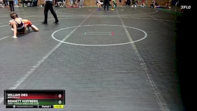 76 lbs Cons. Semi - William Dies, Brecksville vs Bennett Hoffberg, Saint Charles Wrestling Club